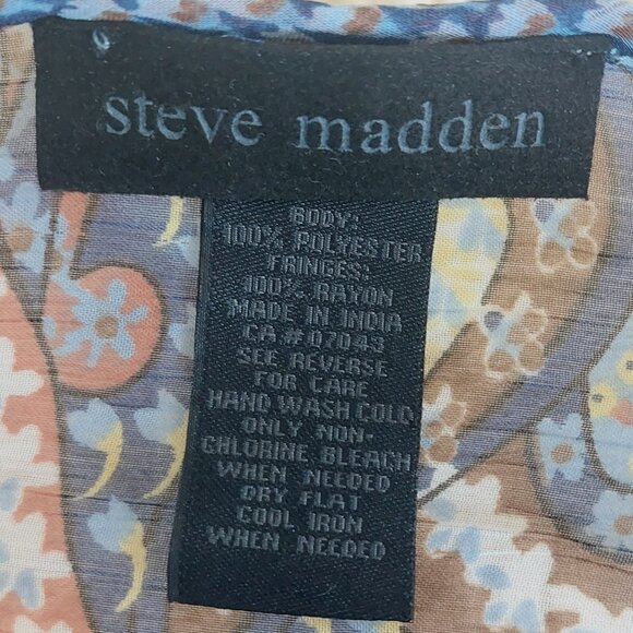Steve Madden Sheer Paisley Print Poncho 1SFA - Picture 4 of 5